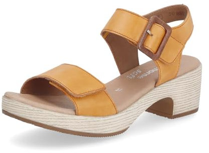 Remonte Damen Riemchensandalen D0N52, Frauen Sandalen,Sommersandalen,flach,Sommerschuhe,Freizeitschuhe,offene Schuhe,Strandschuhe,orange (38),40 EU