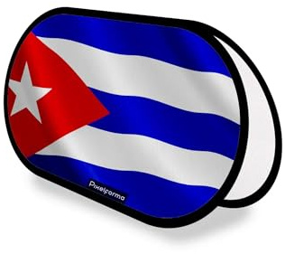 Soporte publicitario ovalado Bandera de Cuba 70x120cm