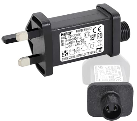 CubePlug 12V 20W Transformer for CZJUTAI JT-DC12V20W /18W /9W /6W /4.5W /3.6W for Christmas Tree Lights [U3T8]