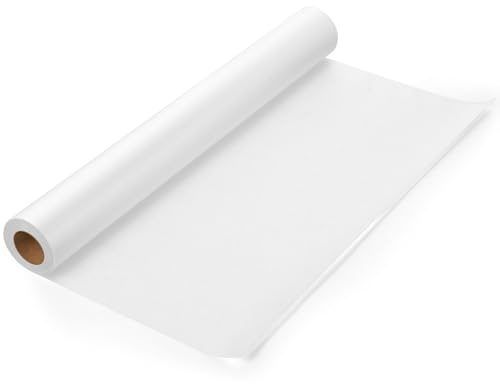 Rotolo di carta da disegno e tracciamento, 45 cm x 50 m, colore bianco traslucido, per disegni, schizzi, modelli di cucito e artigianato