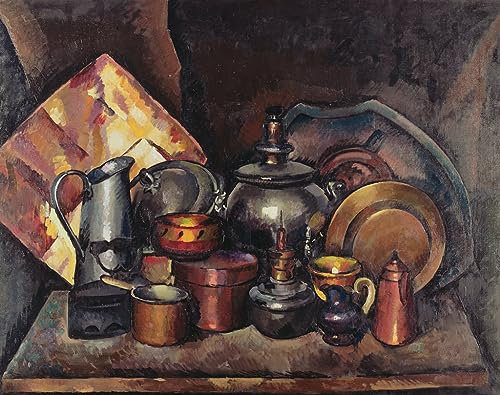 VsoxA Famous Painting Modern Print Mural Art Still Lifewith Samovar by Ilya Ivanovich Mashkov for Home Decor 60x90cm
