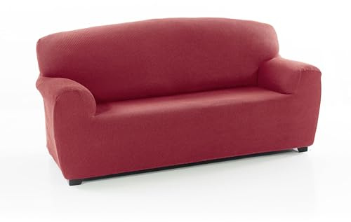 FAVERTI® Copridivano 3 posti elasticizzato universale da 180 a 220 cm | modello reale | fucsia scuro | copridivano | protezione di qualità in tessuto jacquard tatto cotone