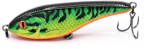 Mister Tackle Tuvanus 9 cm Angelköder Wobbler Jerkbait Slider für Hechtangeln Hechtköder 1 Stück