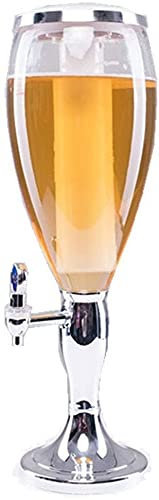 WHITEUQ Distributeur de Boissons Distributeur de bière, fût de bière Buffet Machine à Boissons Distributeur de Boissons Tour de bière Distributeur Tour de bière Pression (Argent 2L)
