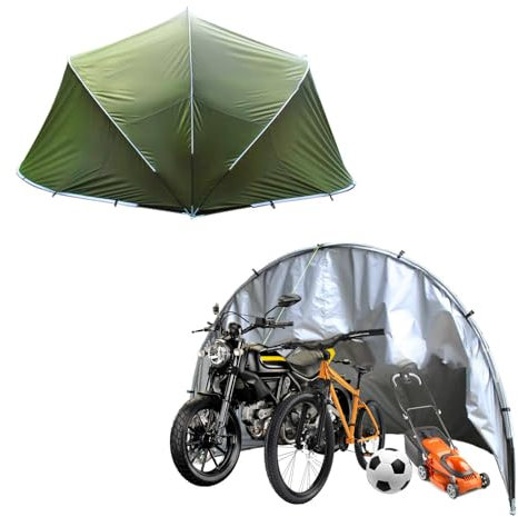 YSMSMZJK Zeltgarage Zusammenklappbar Und Leicht Zu Verstauen Fahradabdeckungen Für Aussen für 2/3/4/5 Fahrräder Motorrad Plane Carport