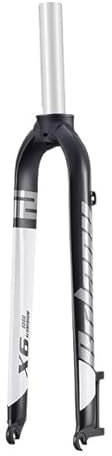 Forcella Mtb Forcella rigida opaca adatta for mountain bike in lega di alluminio da 26/27,5/29 pollici, tubo dritto, montante anteriore da 28,6 mm, forcella rigida MTB Forcelle Rigide Mtb(29 inch Whit