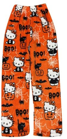 Pyjama Femme Hiver Polaire - Pantalon Pyjama Flanelle Femme Fille Bas de Pyjama Chaud et Doux Hiver Confortable Ensembles de Pyjama Vêtements de Détente pour Femme, Parfait pour Halloween et Noël