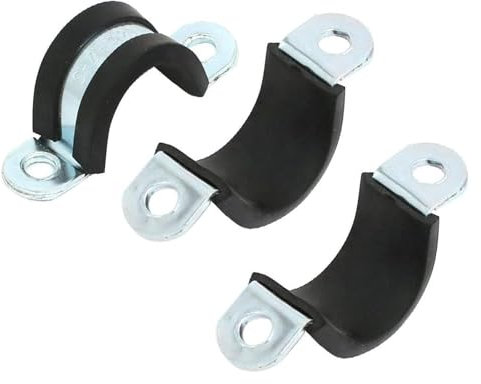 Clips Klemmen Rohrclip, Rohrschellen, 3 Stück, 20 mm Klemmbereich, zuverlässige Wirksamkeit, 15 mm Breite, Metallrohr-Schlauchschellenring