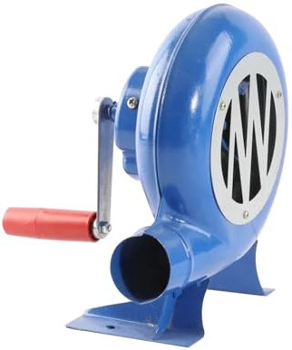 Handkurbel-Gebläse für Kohlenschmieden und Grill, tragbar, Mini-Größe (20,3 cm), Outdoor-Kochwerkzeug mit kompaktem Design