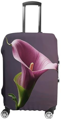 JTKLQBN Housse de bagage anti-rayures, motif lys calla violet, housse de protection lavable, housse de protection élastique pour valise de taille L (66 à 71,1 cm), bagages, lys calla violet, L, Lys