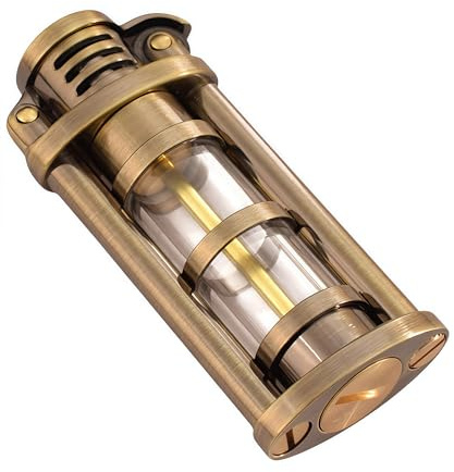 DCSCRFE Vintage Kerosin Winddichtes Camping Nachfüllbar Metall Feuerzeug Bronze Retro Klassisch
