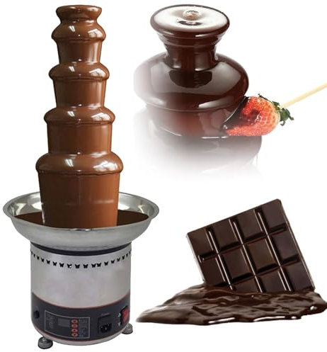 Fuente de chocolate comercial de gran capacidad, máquina eléctrica de 4/5/6/7 niveles con control de temperatura, para fiestas, bodas, bares, bufés, acero inoxidable,5Tiers