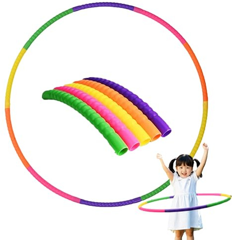 Hayaww 10 Sezioni Cerchio Hula Hoop Rimovibili e regolabili Esercizio Hoola Hoop Fitness Staccabile Hoola Hoops Anello Pneumatici Hula-Hoop da assemblare per la Danza Giochi Sportivi Ginnastica (A)