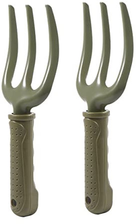 Toddmomy Forcone da Giardinaggio 2 Pezzi Attrezzo Manuale Ergonomico per Diserbo e Trapianto in Resistente per e