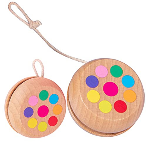 BESPORTBLE 2stücke Teiliges Holzspielzeug Yo-yo Mit Niedlichem Design Stabiles Material Handliches Lernspielzeug Für Junge Mädchen Jungen Mädchen Fördert Motorische Fähigkeiten Und Soziale in