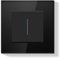BSEEDLIFE Interruptor Pared,Interruptor Conmutador de Pared con Marco de Cristal con LED Indicador,1 Gang 1 Vía,Fácil Instalación Diseño de Gancho de Garra,86 * 86mm Negro