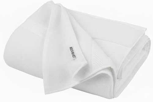 Rock Rivet Extra Large Super Jumbo Bath Sheet 100 x 200 cm Oversized Premium Luxury 100% Egyptian Combed Cotton Beach Towels Super Soft Big XXL Bath Sheets 600GSM (White)
