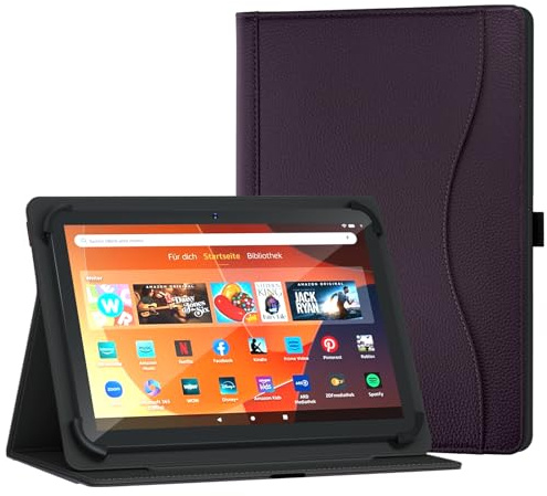 XunyLyee Universelle 10 & 11-Zoll-Tablethülle für Android 15/16 Tablets | Hülle für 9,7-11-Zoll Android Tablets, Ständer mit mehreren Betrachtungswinkeln und Tasche, Lila