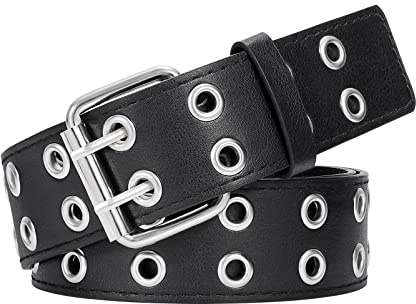 Nietengürtel Herren Damen Doppelloch Punk Gothic Gürtel Mode für Jeans