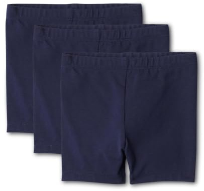 Amazon Essentials Bébé fille Lot de 3 shorts de vélo pour bébé fille et tout-petit, Lot de 3, Bleu Marine, 6-9 mois
