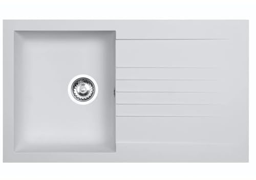 Luquicina LD860WH Fregadero Blanco 1 Seno con Escurridor Composite BIO