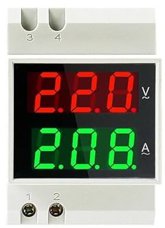 D52-2042 Voltmetro e amperometro modulati su guida DIN con display digitale AC200V-450V AC(Built-in CT,AC80V-300V)