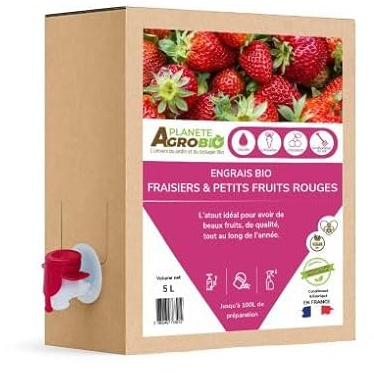 Engrais bio 2.5-2.5-5.0 fraisiers et petits fruits 5L