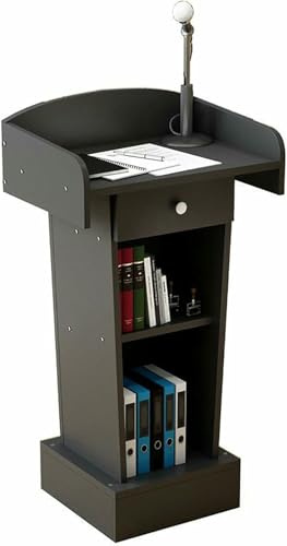 JIANSMZ Wood Podium/Reception Desk; Floor Standing Podium Speaking Lectern Stand, Lectern for Church, Presentation, School, Seminar; Conference Room Lectern Podiums