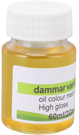 Topiky Vernice Altamente Lucida da 60 Ml per Pittura a Olio, Vernice Protettiva Trasparente Che Previene Graffi e Polvere, Finitura Finale Ad Asciugatura Rapida per Opere d'arte