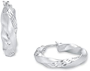 Amor Creolen 925 Sterling Silber Damen Ohrschmuck, mit Zirkonia synth., Kommt in Schmuck Geschenk Box