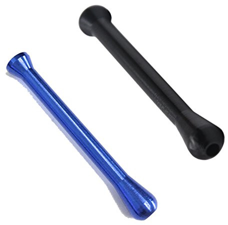 2x Tubo da disegno con pulsante in alluminio Cannuccia in metallo colorata Snuff Bat Snorter Tubo nasale Bullet Sniffer Snuffer M&M Smartek