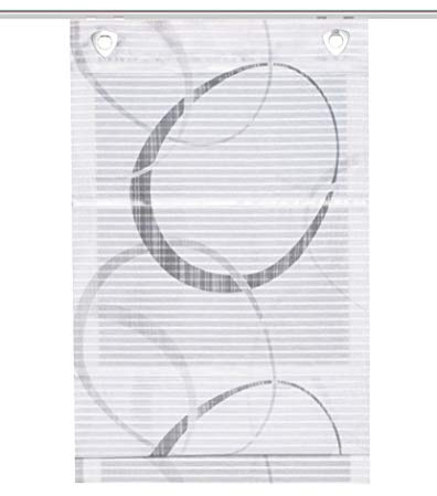 Home Fashion Magnetrollo Querstreifen Digitaldruck Vitus, GRAU, 130 X 100 cm, 89100-307 GRAU 130x100 cm