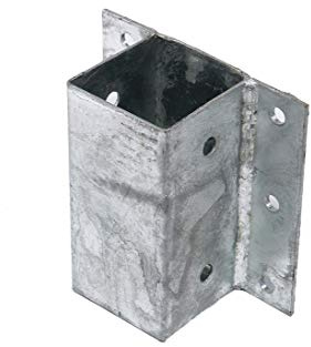 bambus-discount.com Pfostenträger 70x70mm zum Anschrauben für 7x7cm Holzpfosten - Feuerverzinkte Aufschraubhülse mit 15,5 x 14,8cm Grundplatte