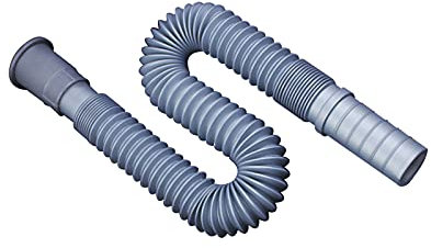 YIOVVOM Tubo di scarico ad angolo da 1-1/4 di pollice semplice, flessibile ed espandibile, tubo di prolunga universale in plastica angolare semplice per cucina, bagno, lavandino, fogna, lavandino,