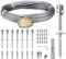 Hlieeosfcn Support Treillis pour Plantes Grimpantes Kit Complet en Acier Inoxydable avec 8 Supports, 12M De Corde pour Rosier Les Jardins Extérieurs