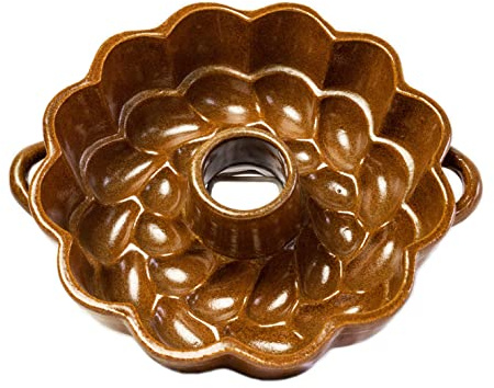 Kerazo Moule en céramique avec motif, durable, résistant à la chaleur, anti-fuite, brunissage uniforme, répartition optimale de la chaleur et effet antiadhésif naturel (fleur)