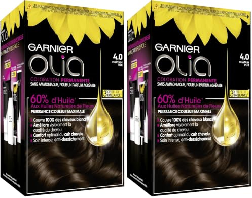 GARNIER OLIA - 4.0 chatain pur (Packung mit 2)