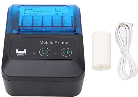 Hyuduo Tragbarer Mini Thermodrucker 58mm, Kabelloser Bluetooth USB Drucker für Karteikarten DIY-Tagebuch Fotos Notizen Geschenke mit QR-Code-Unterstützung