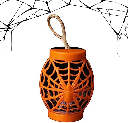 Lámpara de Halloween, lámpara ornamental con telaraña de calabaza, decoración de LED, lámpara de noche para fiestas, luz decorativa para bar, interior, jardín, exterior