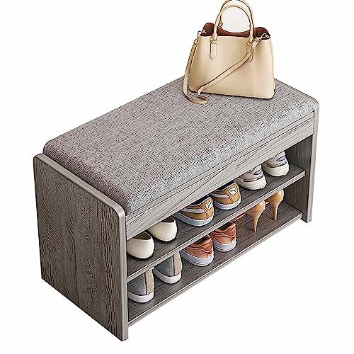 Entryway Bank für Flur schmalen Schuh wechselnden Hocker mit Lagerung Stoff Lagerung Bank 23.6in kleine Ottomanen für kleine Räume