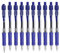Westcott G²GELOTICE Gelschreiber Blau 10 Stück | Vorteilspack Gelstifte nachfüllbar mit ISO G2 Mine | weiche und präzise Gel Kugelschreiber mit 0,4mm Strichstärke | ergonom. Griff | E-712638 00