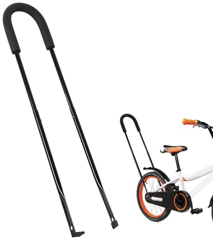 lasuroa Barra di Spinta per Allenamento per Bicicletta per Bambini, Barra di Spinta per Bicicletta Maniglia per Bicicletta Bambin Barra Spinta Bicicletta Bambini Altezza Regolabile (Nero)