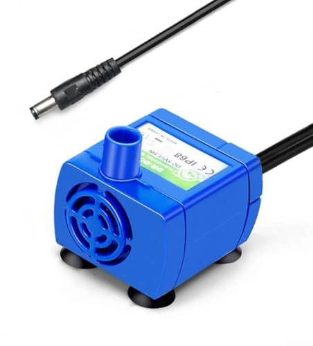 ULTRA Quiet Pet Water Fountain Pump With LED Lights - 12V Cat and Dog Mate Waterfall Fountain