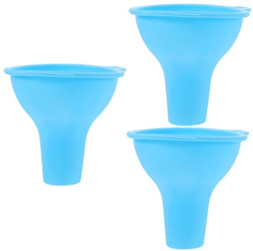 HANABASS 3pezzi Imbuto Silicone Per Per Accessorio Per Giocattoli Funnel Per Trasferimento Facile Usare Resistente e Versatile Blu