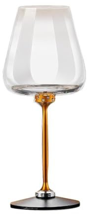 ZIRYXQ Verre à vin rouge avec cristaux, verre à vin rouge ou blanc, usage quotidien, anniversaire, Noël, mariage