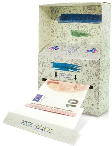 Dumeher Geld-O-Mat Geldgeschenke Geburtstag DIY Geldautomat Überraschungsbox Spardose Verpackung für Hochzeit Bargeld Ziehen