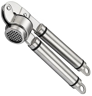 Cabilock Prensa De Ajo Cortador De Ajo Apretón De Ajo Picadora Trituradora De Ajo Prensa Ajo Clavo Puré De Ajo Balancín De Ajo Prensa Para Exprimir Ajo Rebanada De Ajo Machacar Ajo Silver