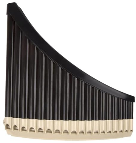Panflöte Für Anfänger C-Taste, Gebogene Panflöte Aus ABS-Kunststoff 16 Und 18 Rohre Inklusive Panflöte(Black,18)