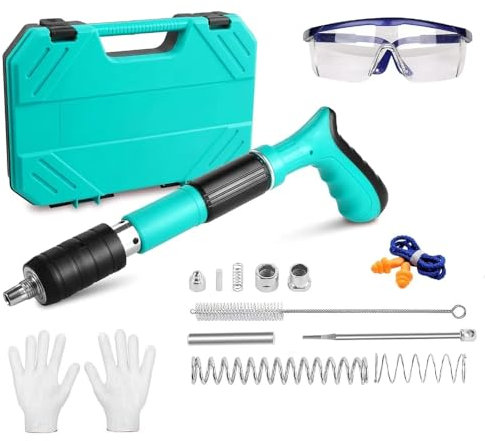 INREPRO Manuelle Mini Nagelpistole 5 Gänge Einstellbare Tragbare Nagelpistole aus Stahl Wand Nagelpistolen Betonnagelpistole für Deckenwandanker Drahtschlitzgerät