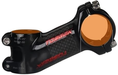 DONGLING Lenkervorbau Carbon Vorbauten 10/17/25/35 Grad MTB Lenker Vorbau Leistung 31,8 Mm Ultraleichte Fahrrad Lenker Vorbauten MTB Fahrrad Griff Tabelle Fahrrad Vorbau(25Degree-80mm-Glossy)